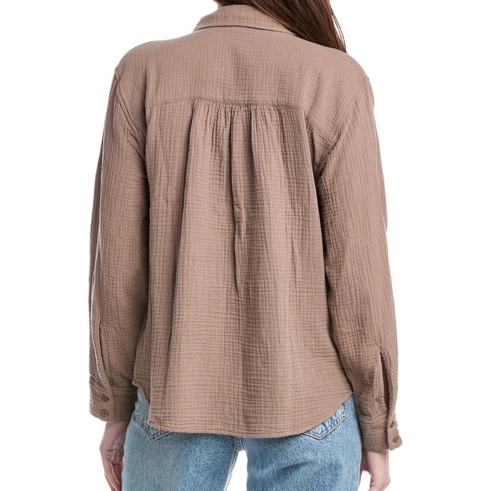 🤎Splendid🤎 Button down gauze shirt size XS - Picture 2 of 5